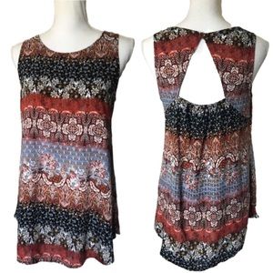 Gypsies & Moondust Boho Floral Woven Shift Tunic